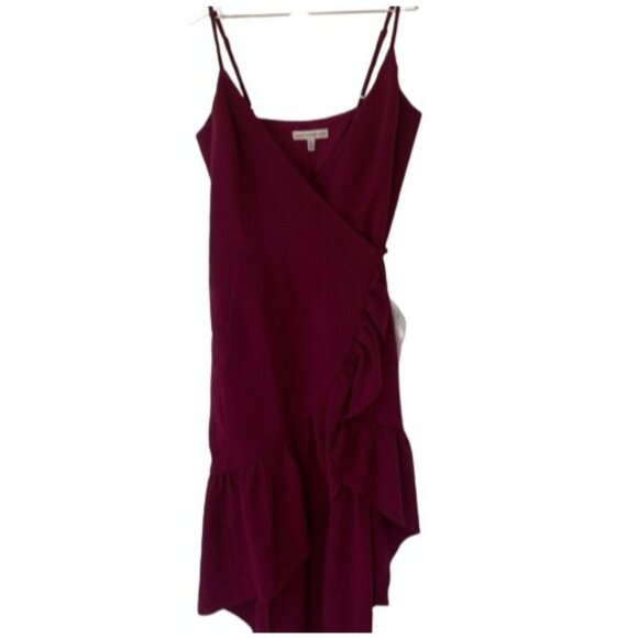 Dress the Population Delphine Wrap Hi Low Flounce Dress Size S - Picture 7 of 8